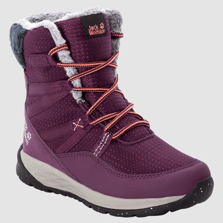 Jack Wolfskin Kids Polar Wolf Texapore High Waterproof Boots Purple/Coral 682017OEF